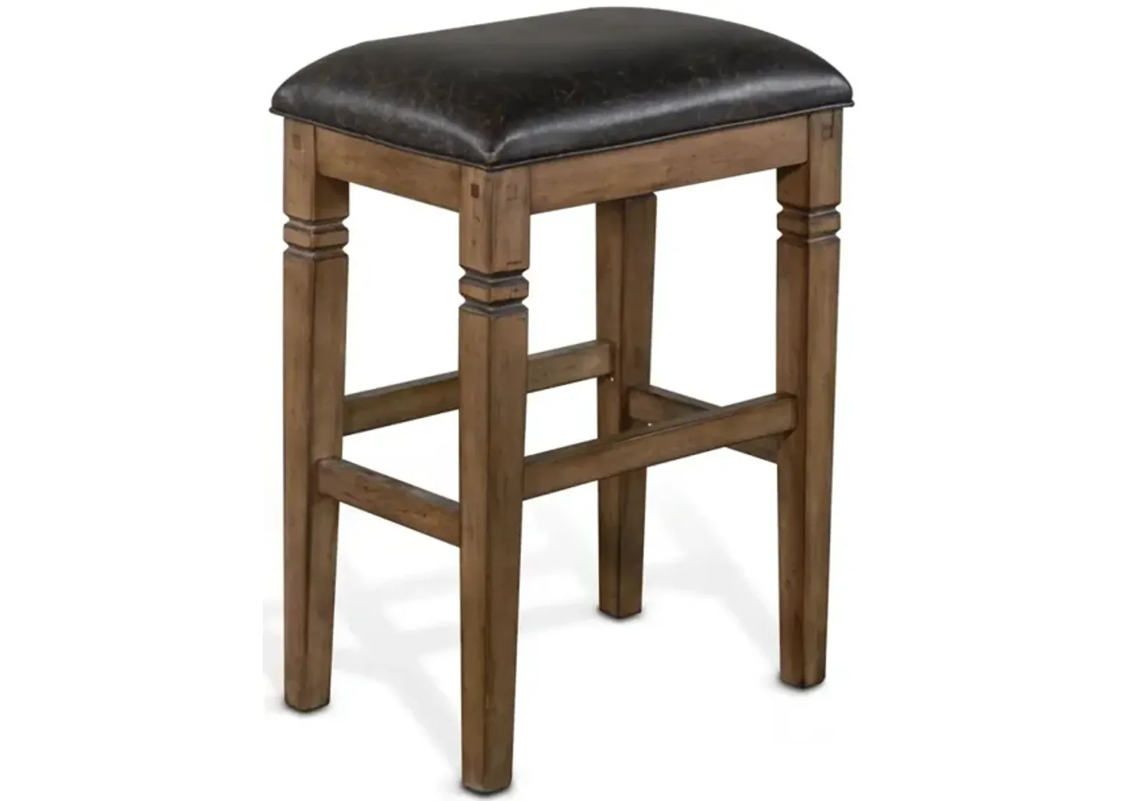 Sunny Designs Doe Valley Buckskin Backless Stool with Cushioned Seat