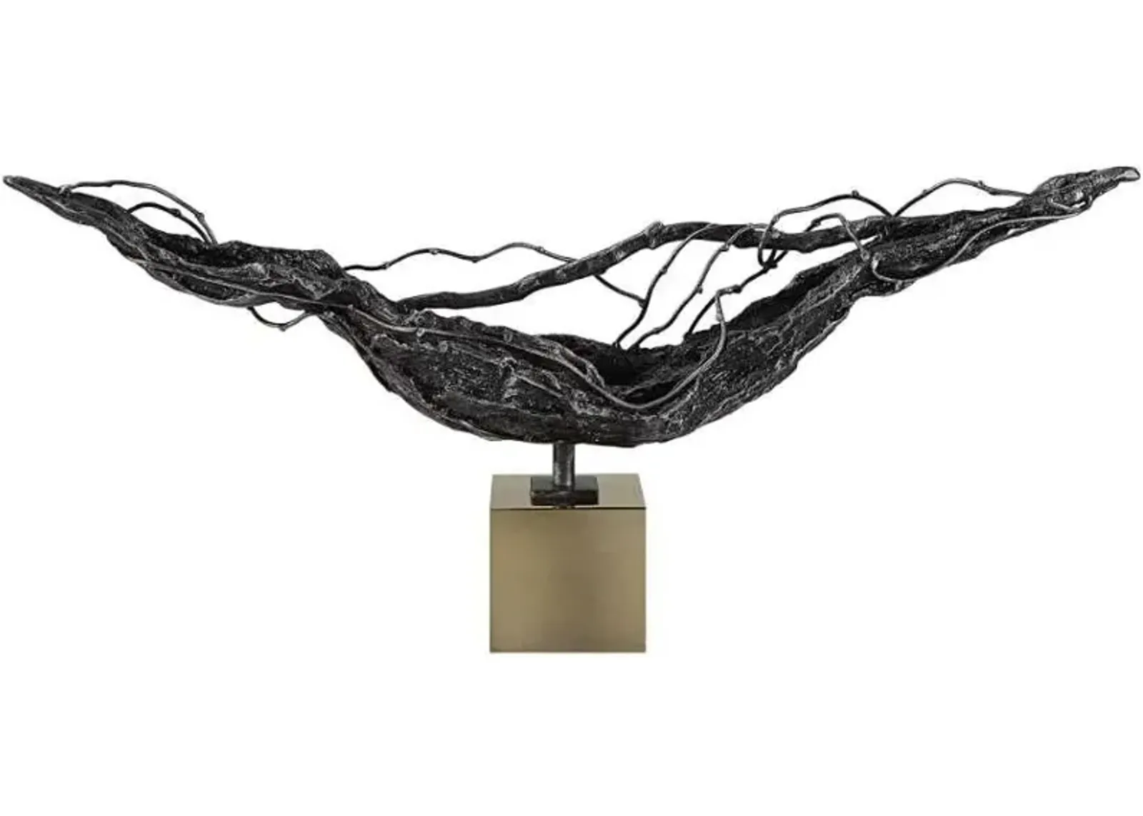 TRANQUILITY DARK BRONZE ABSTRACT SCULPTURE