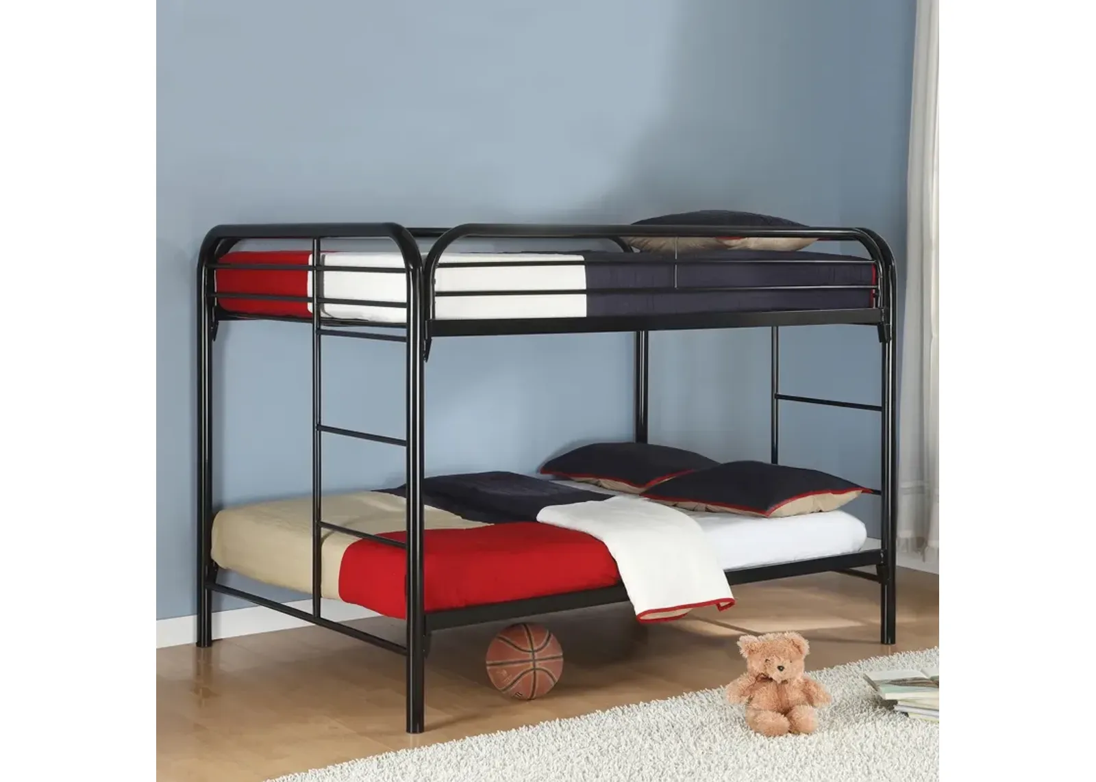 Coaster Morgan Metal Full Over Full Bunk Bed Black