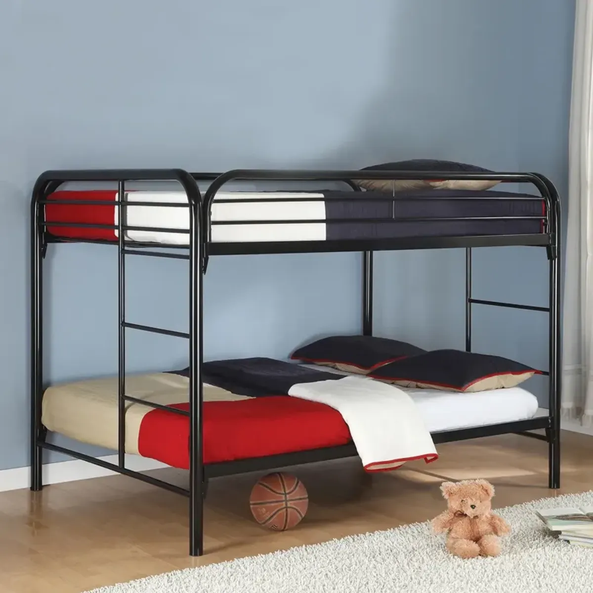 Coaster Morgan Metal Full Over Full Bunk Bed Black