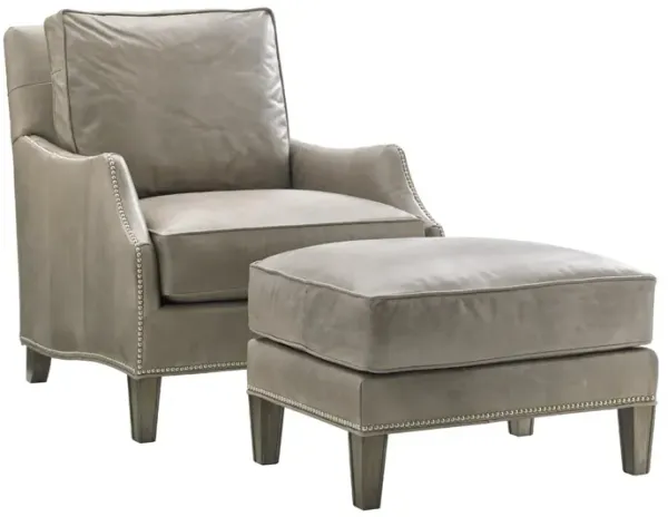 Kensington Place by Lexington Ashton Leather Ottoman