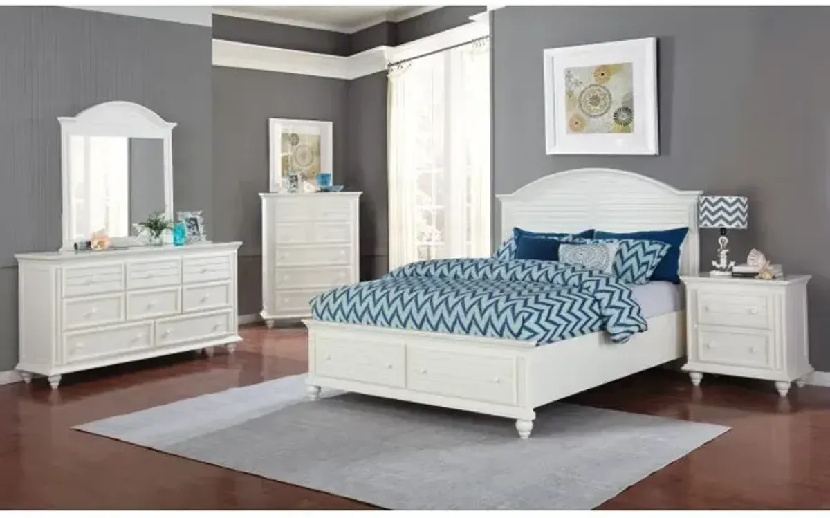 Madison Avenue Seaside White Queen Headboard