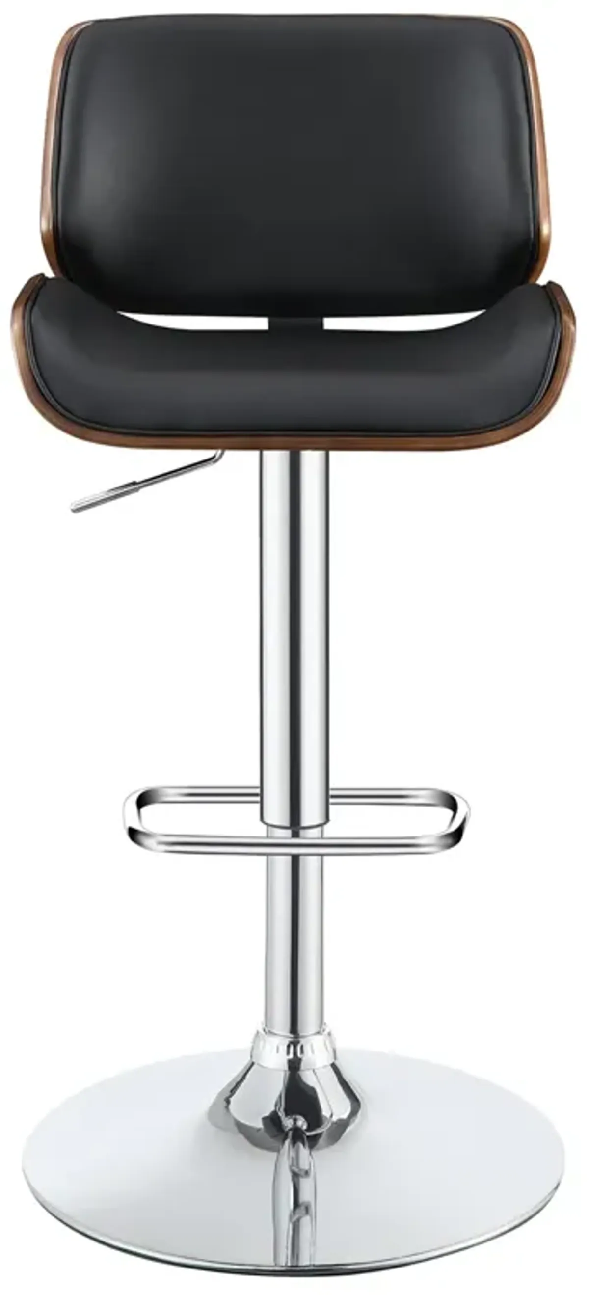 Coaster Folsom Upholstered Adjustable Bar Stool Black & Chrome