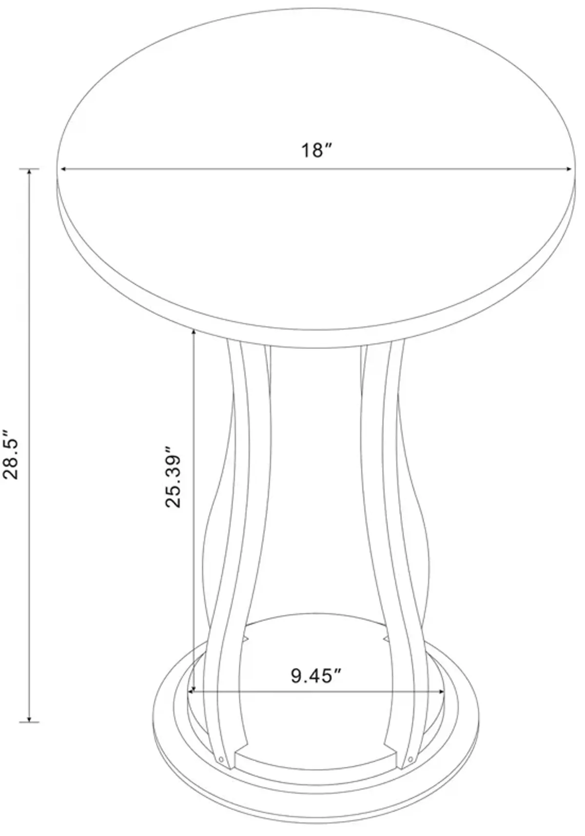 Coaster Elton Round Wood Top Accent Side Table Cherry