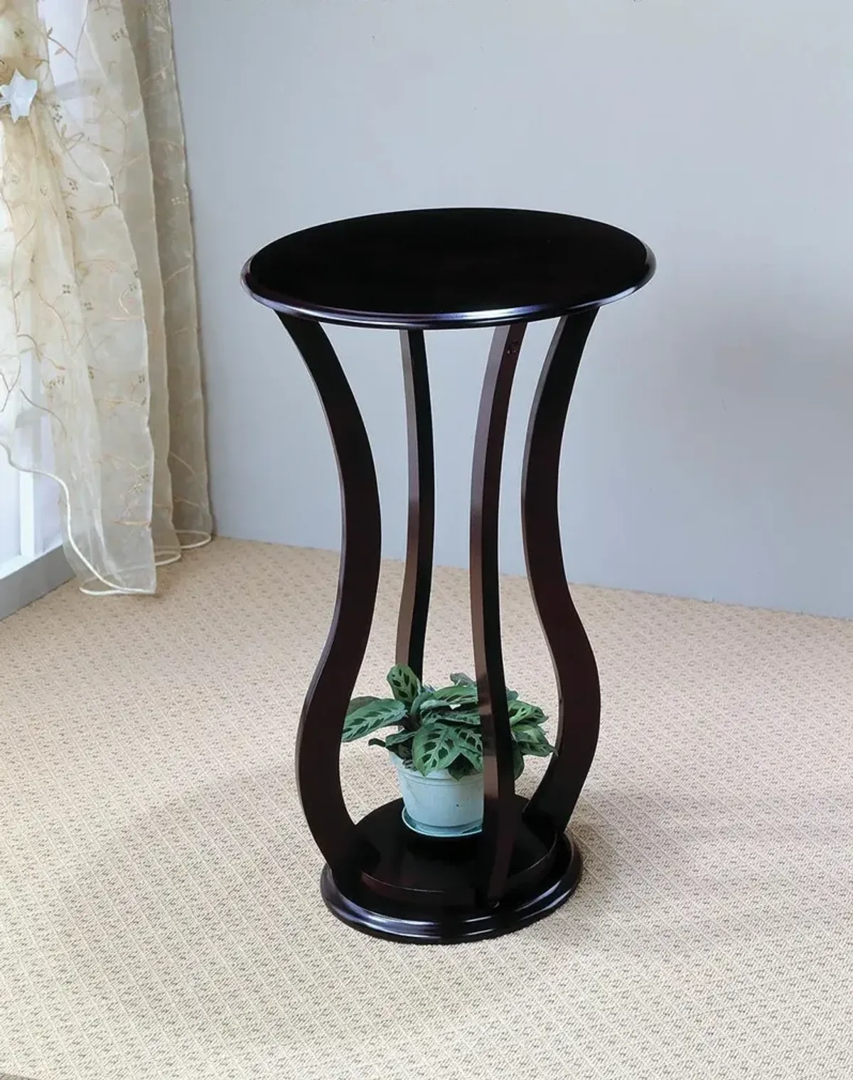 Coaster Elton Round Wood Top Accent Side Table Cherry