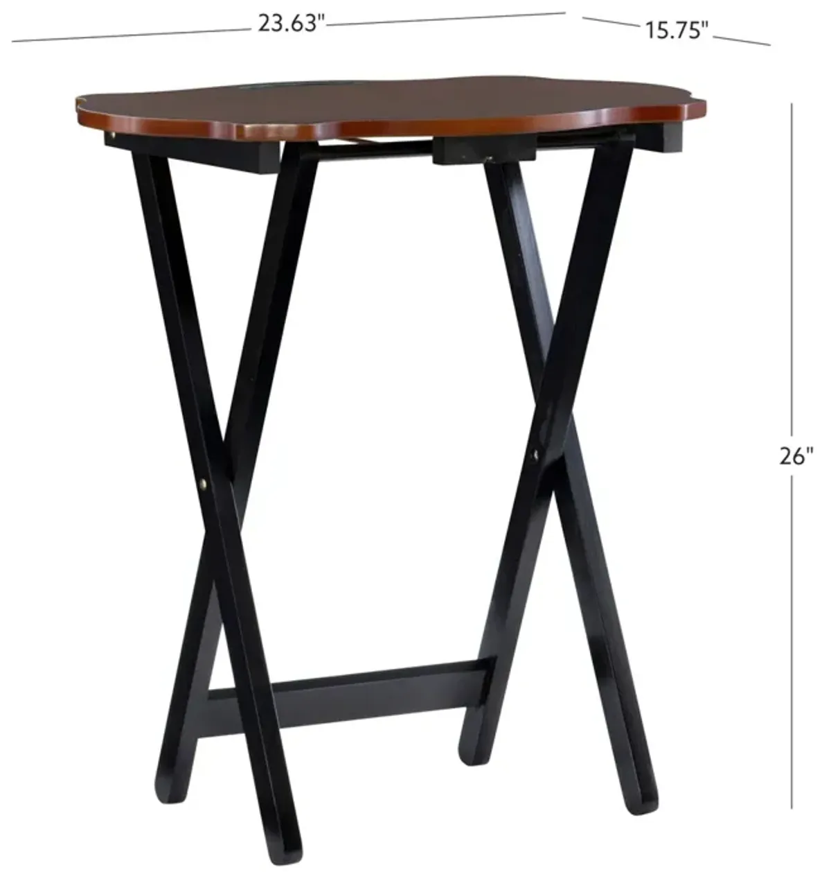 Powell Serpentine Black Tray Table