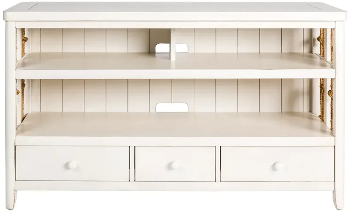 Liberty Furniture 55 Inch White Dockside Media Entertainment TV Stand