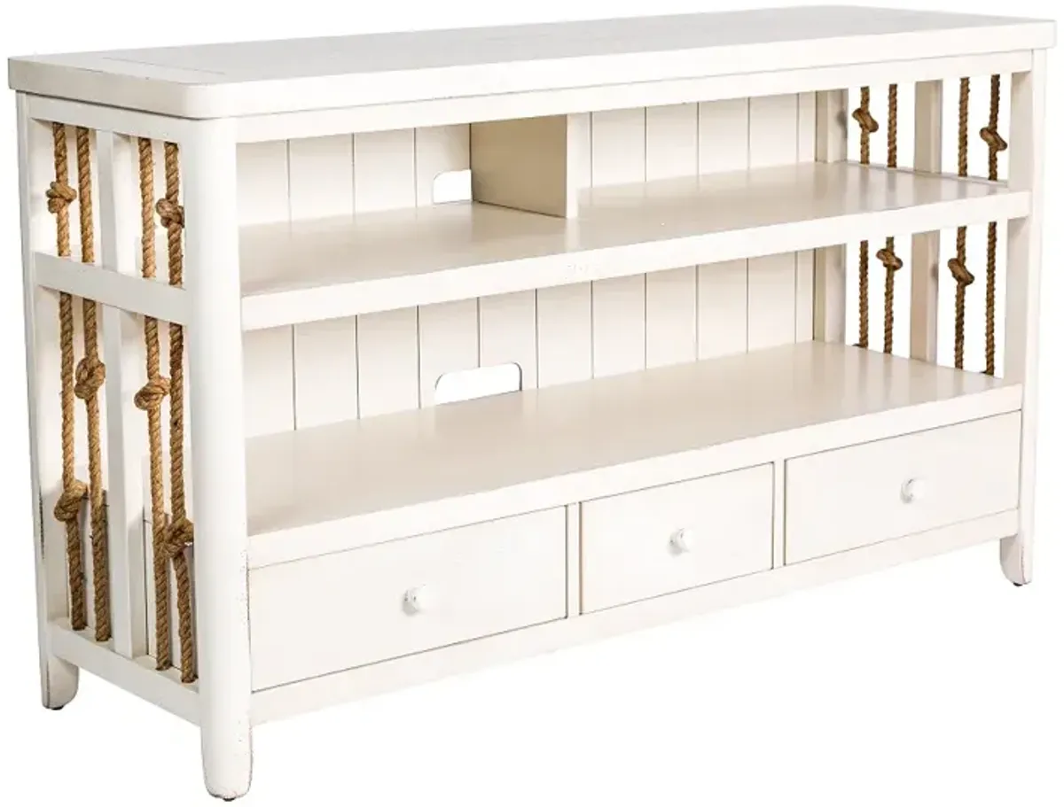 Liberty Furniture 55 Inch White Dockside Media Entertainment TV Stand