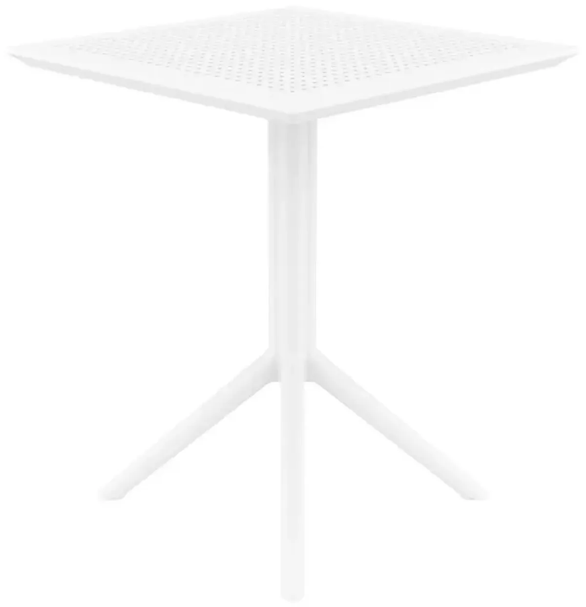 Compamia 24 Inch Outdoor Sky Square Folding Table White