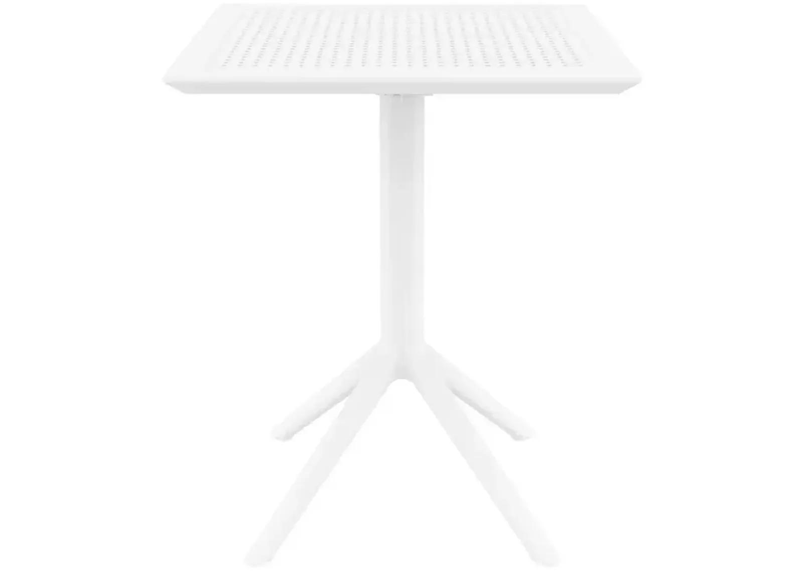 Compamia 24 Inch Outdoor Sky Square Folding Table White