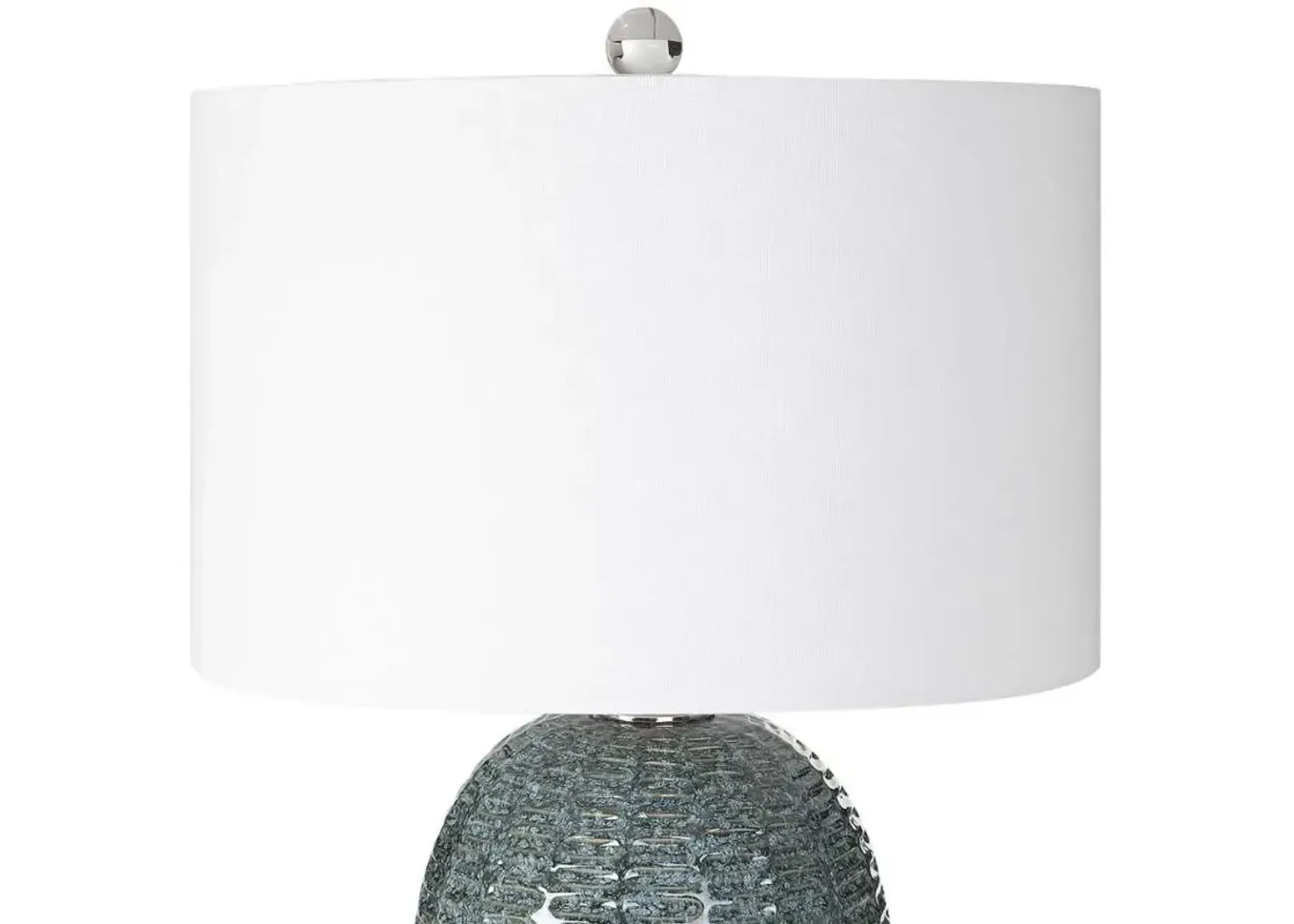 Uttermost Caralina Blue-Green/White Geometric Table Lamp