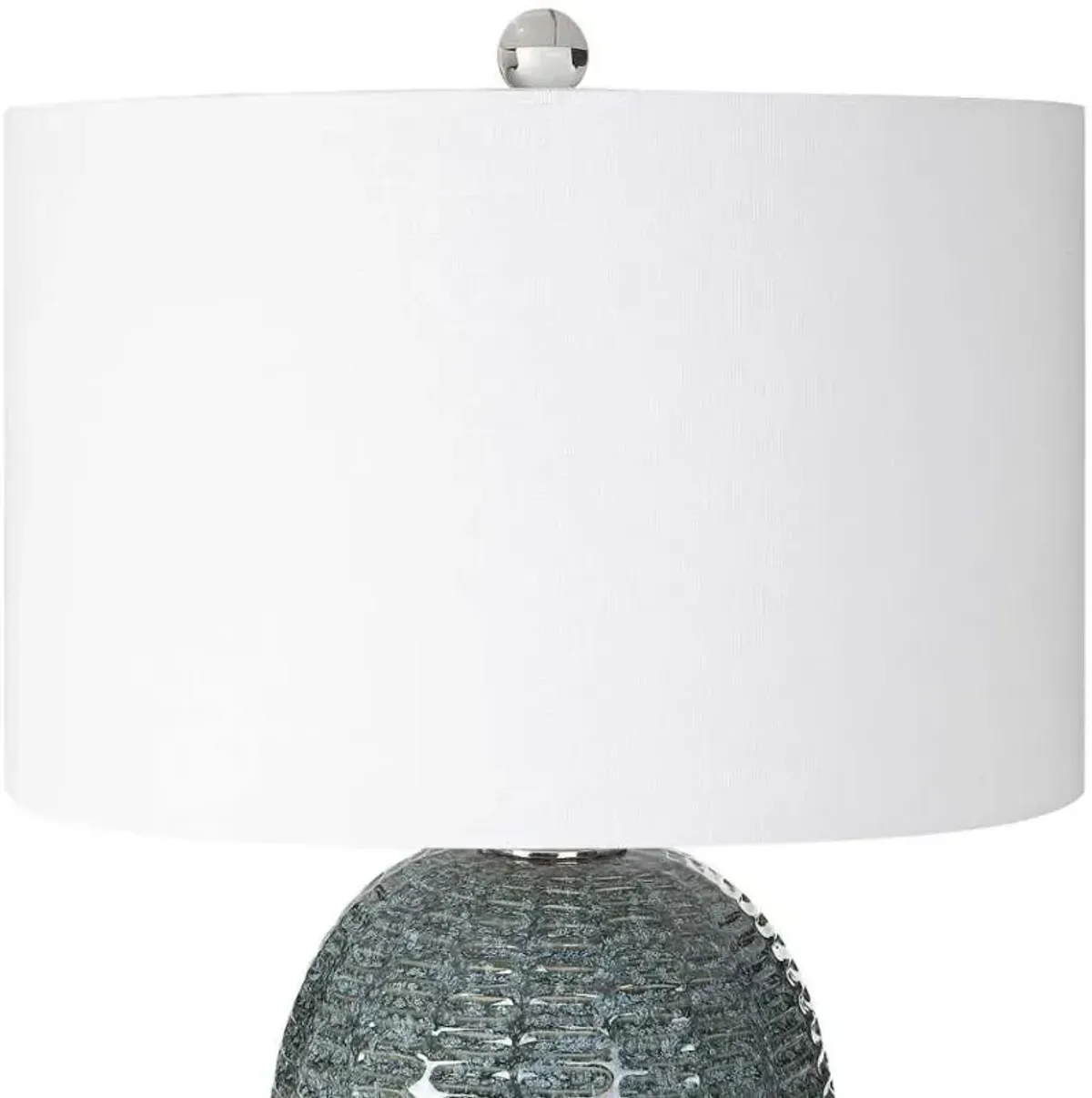 Uttermost Caralina Blue-Green/White Geometric Table Lamp