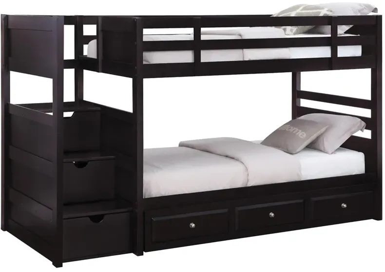 ELLIOTT TWIN-OVER-TWIN BUNK BED CAPPUCCINO