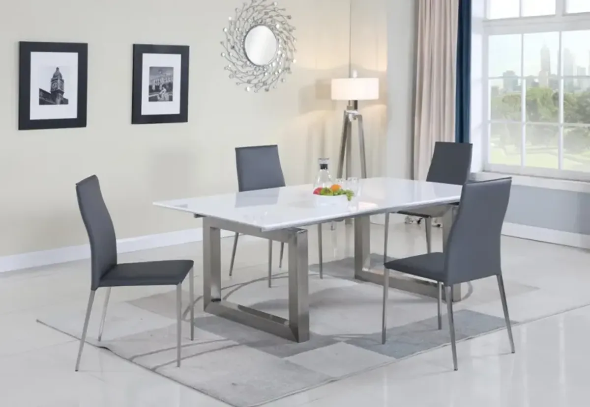 Chintaly Ebony Contemporary Extendable Dining Table