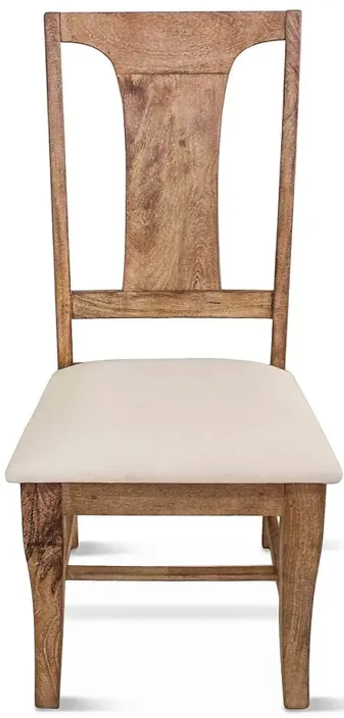 Home Trends Design San Rafael Antique Oak Dining Side Chair with Upholstered Seat