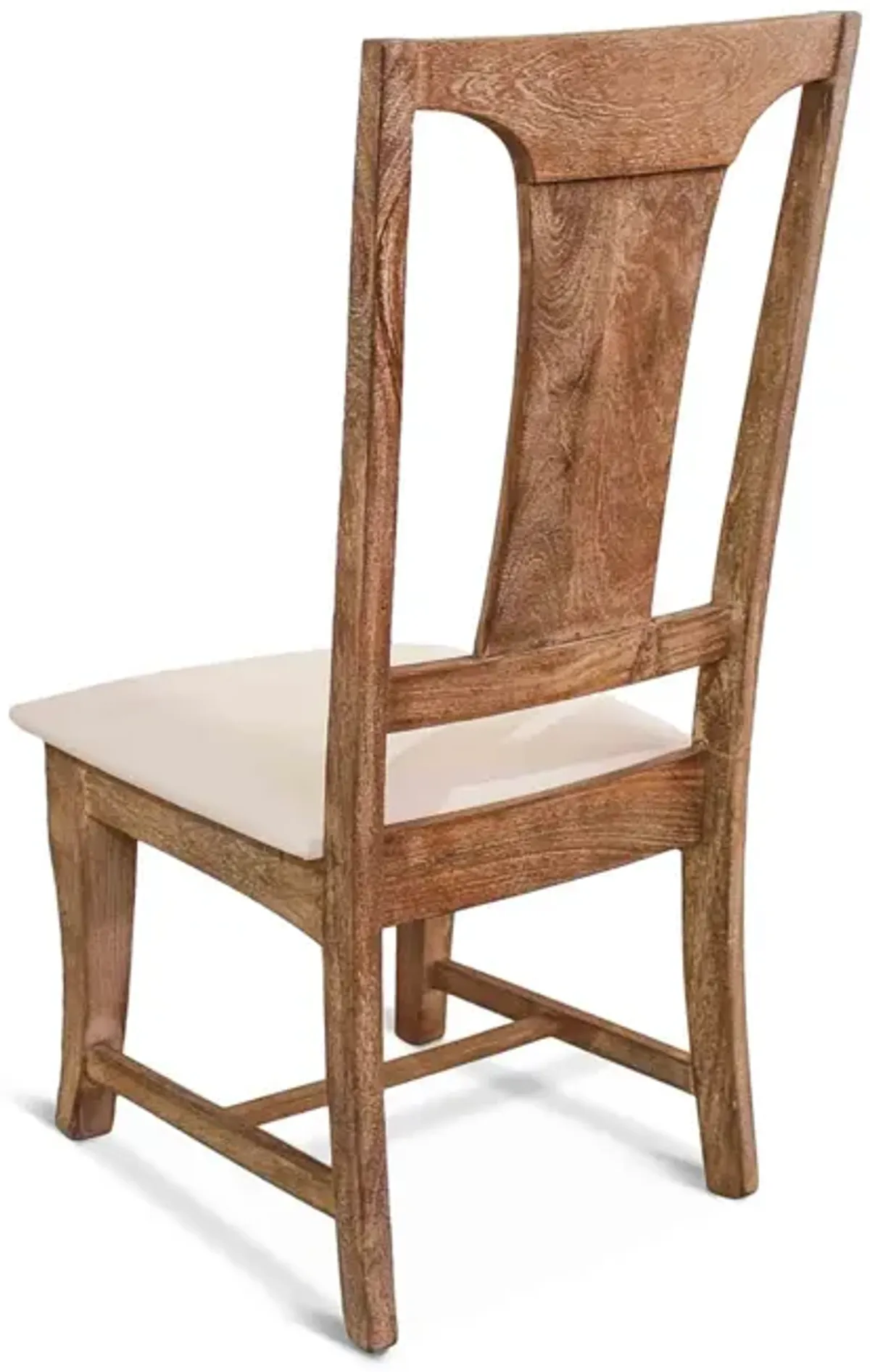 Home Trends Design San Rafael Antique Oak Dining Side Chair with Upholstered Seat