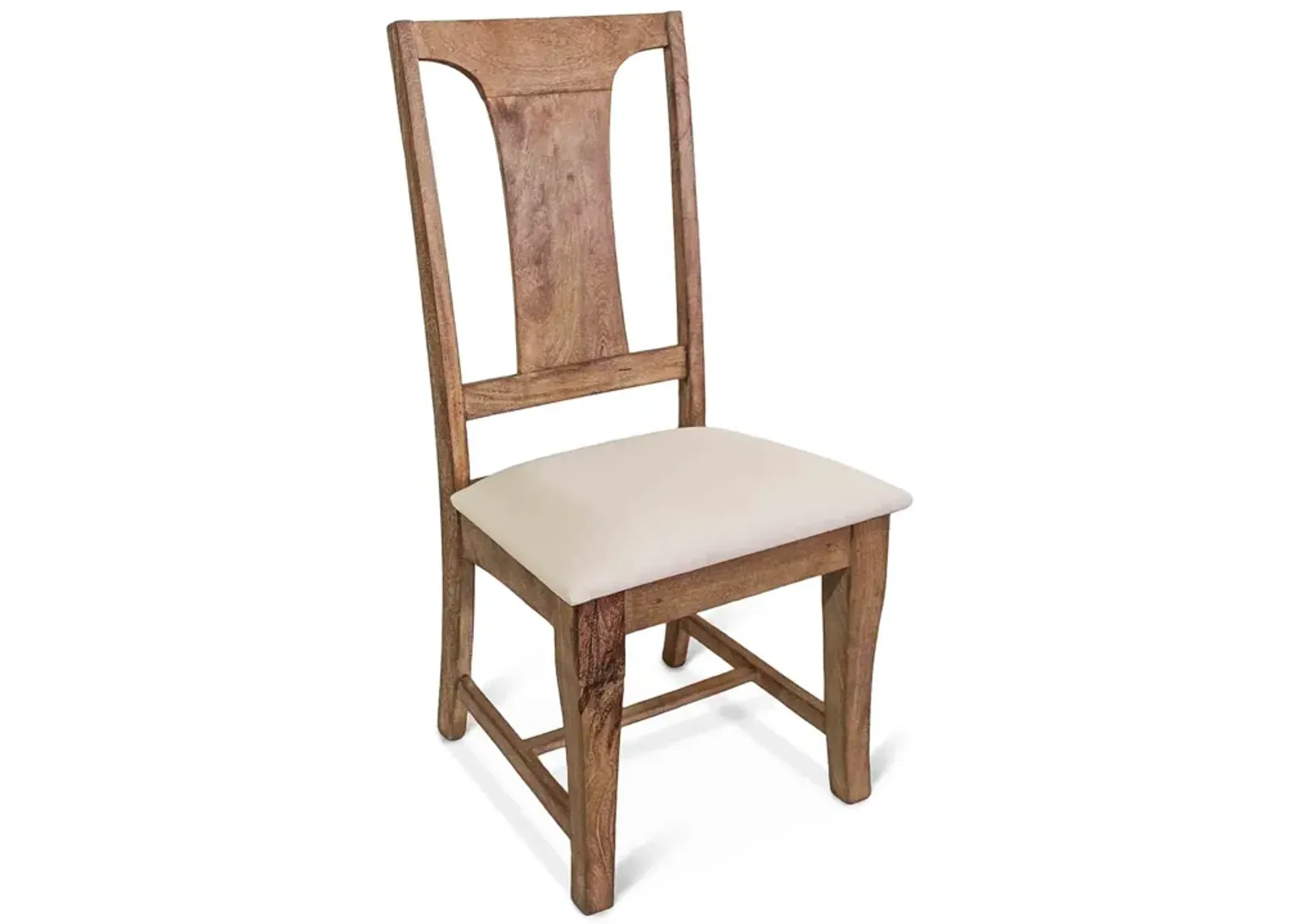 Home Trends Design San Rafael Antique Oak Dining Side Chair with Upholstered Seat