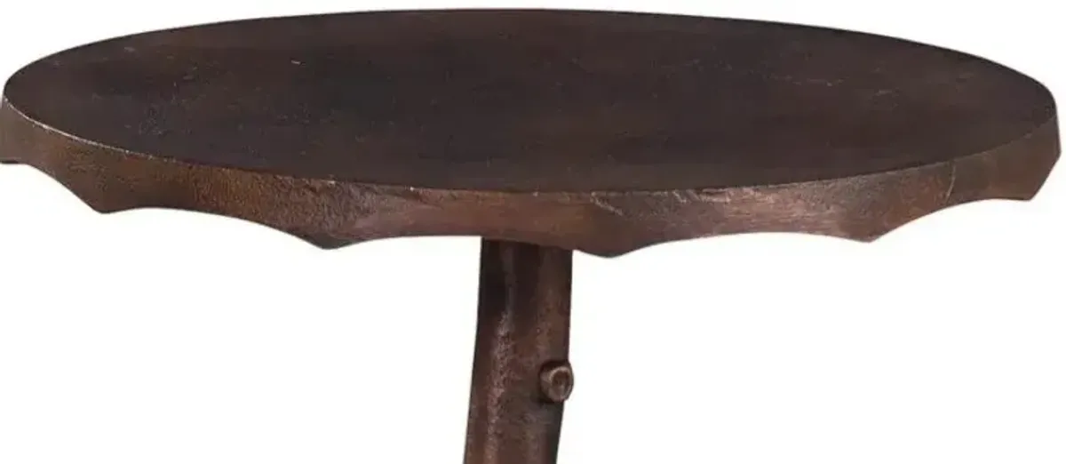 Hekman Antique Copper Twin Twig Side Table