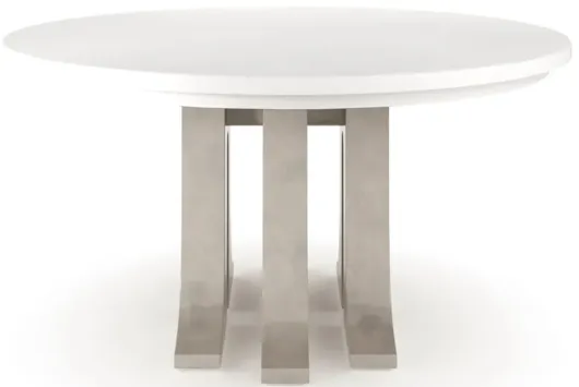 AQUEDUCT DINING TABLE IN LINO BIANCO (WHITE)