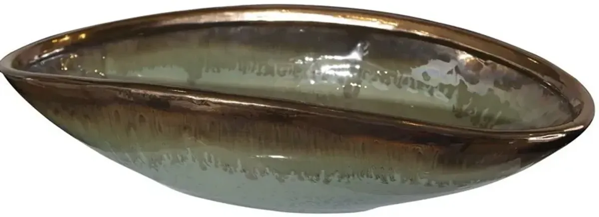 Uttermost Iroquois Green Glaze Bowl