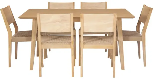 Powell Cadence 7-Piece Dining Set Natural