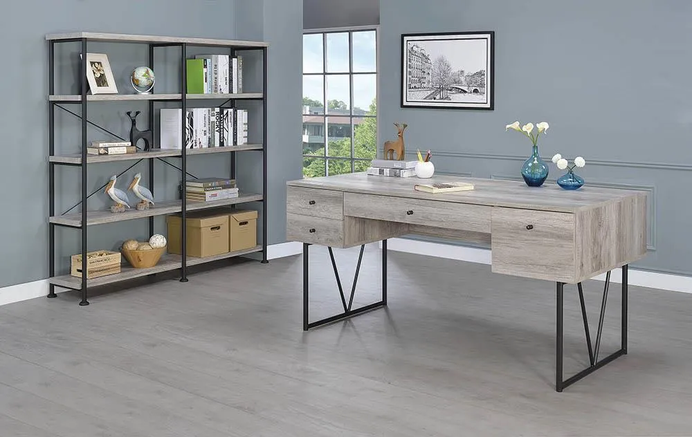 ANALIESE BOOKCASE GREY DRIFTWOOD