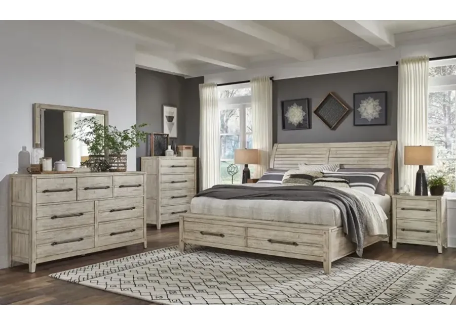 4 PC BEDROOM SET- QUEEN SLEIGH BED