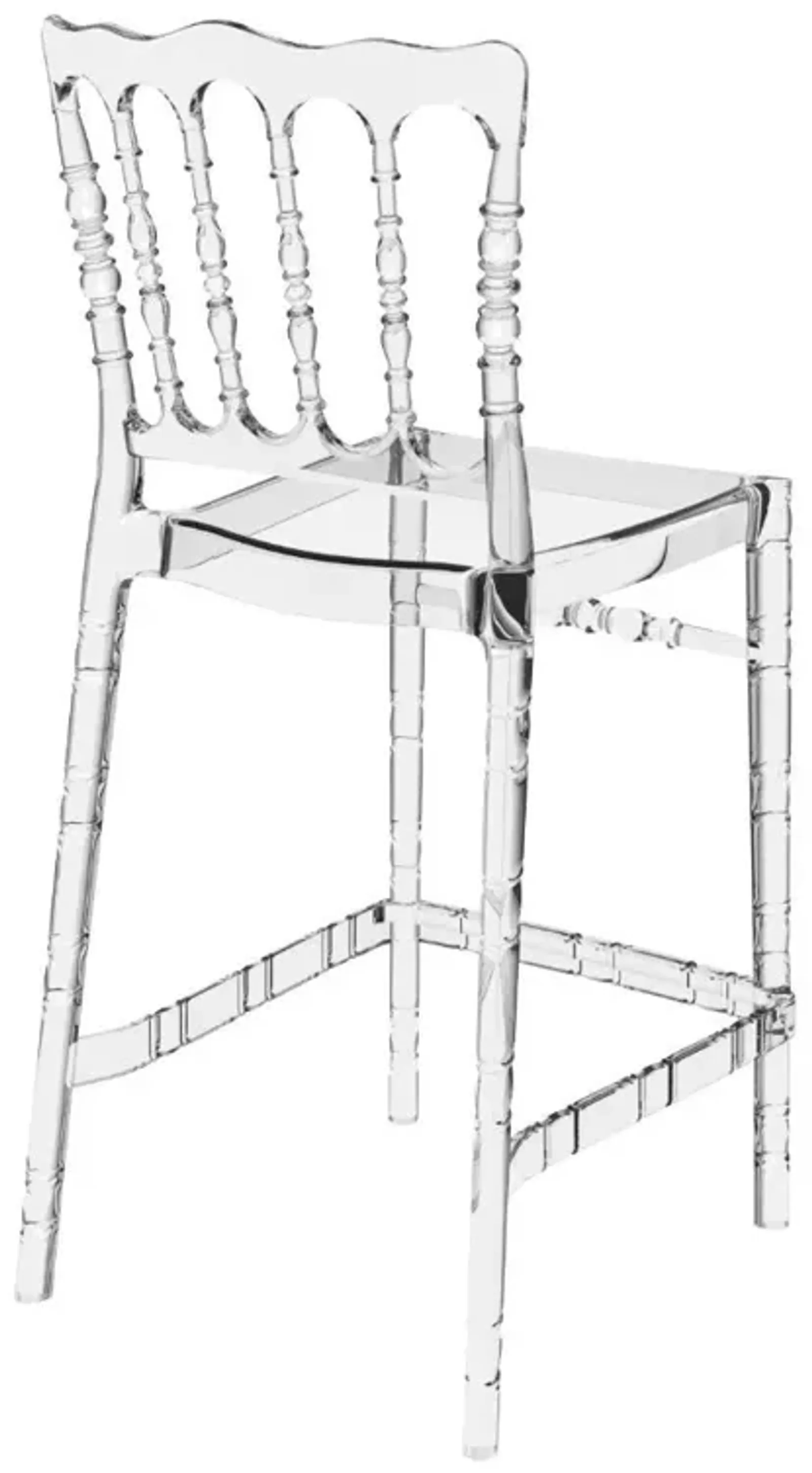 Compamia Opera Polycarbonate Counter Stool Transparent Clear