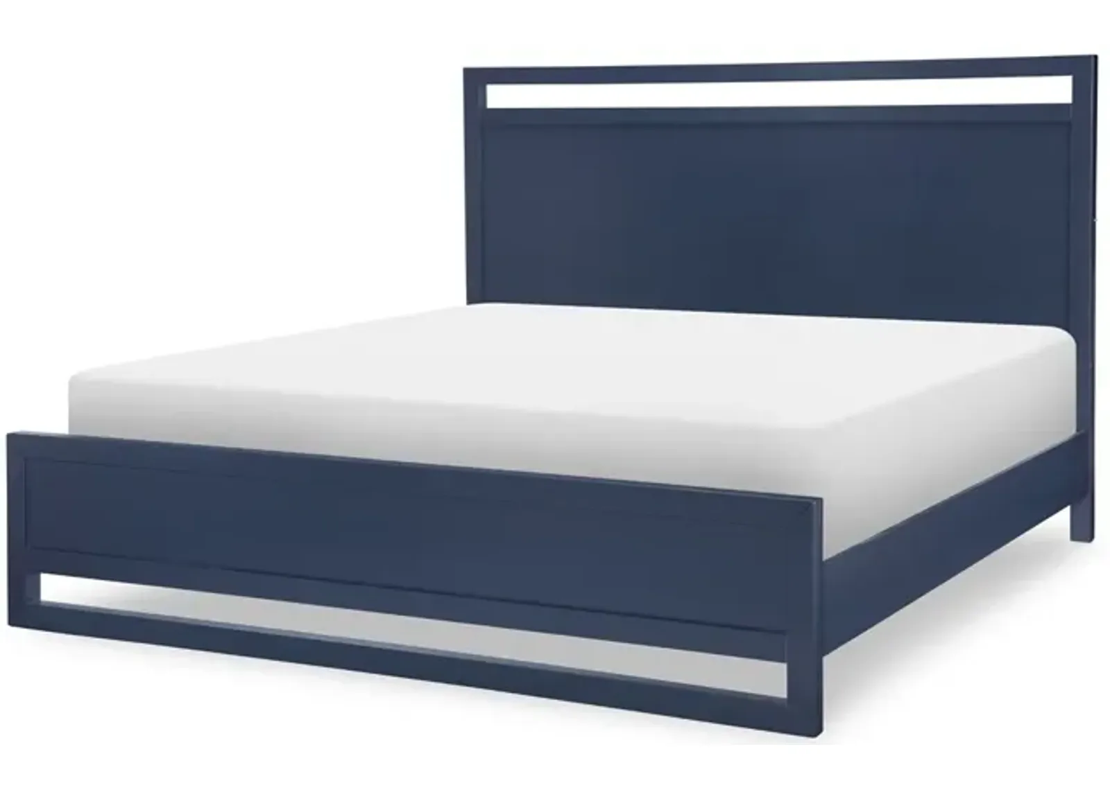 Legacy Classic Panel Headboard Queen Blue Finish Summerland Inkwell