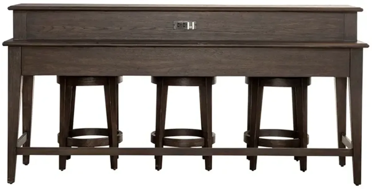Liberty Furniture Mill Creek 4-Piece Cream/Peppercorn Bar Dining Table Set