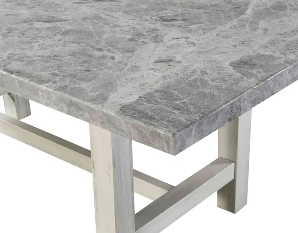 Steve Silver Canova 78 Inch Gray Marble Top Dining Table