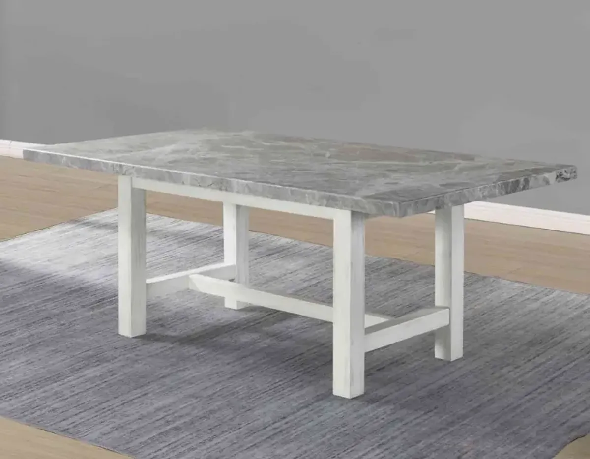 Steve Silver Canova 78 Inch Gray Marble Top Dining Table