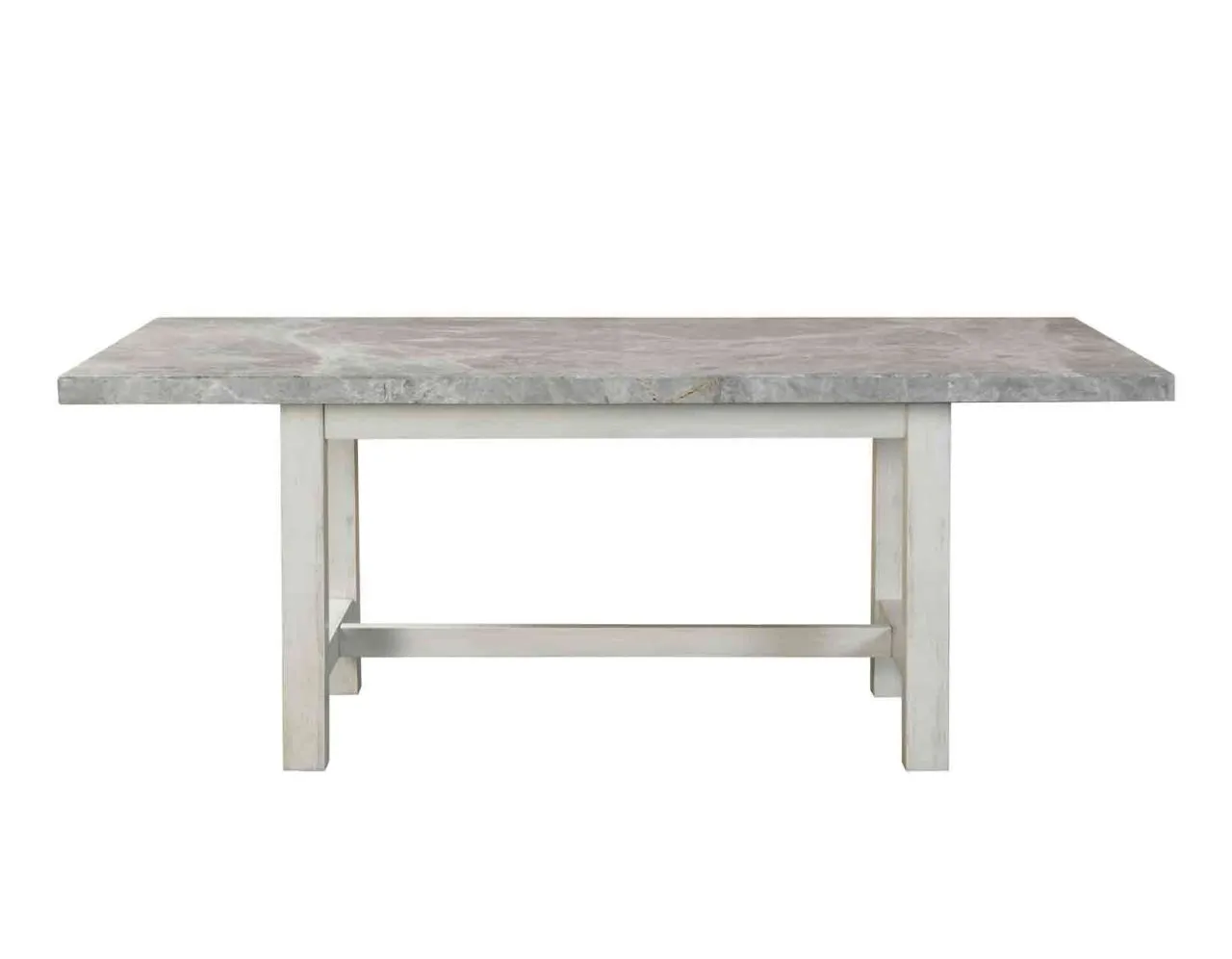 CANOVA 78 INCH GRAY MARBLE TOP DINING TABLE