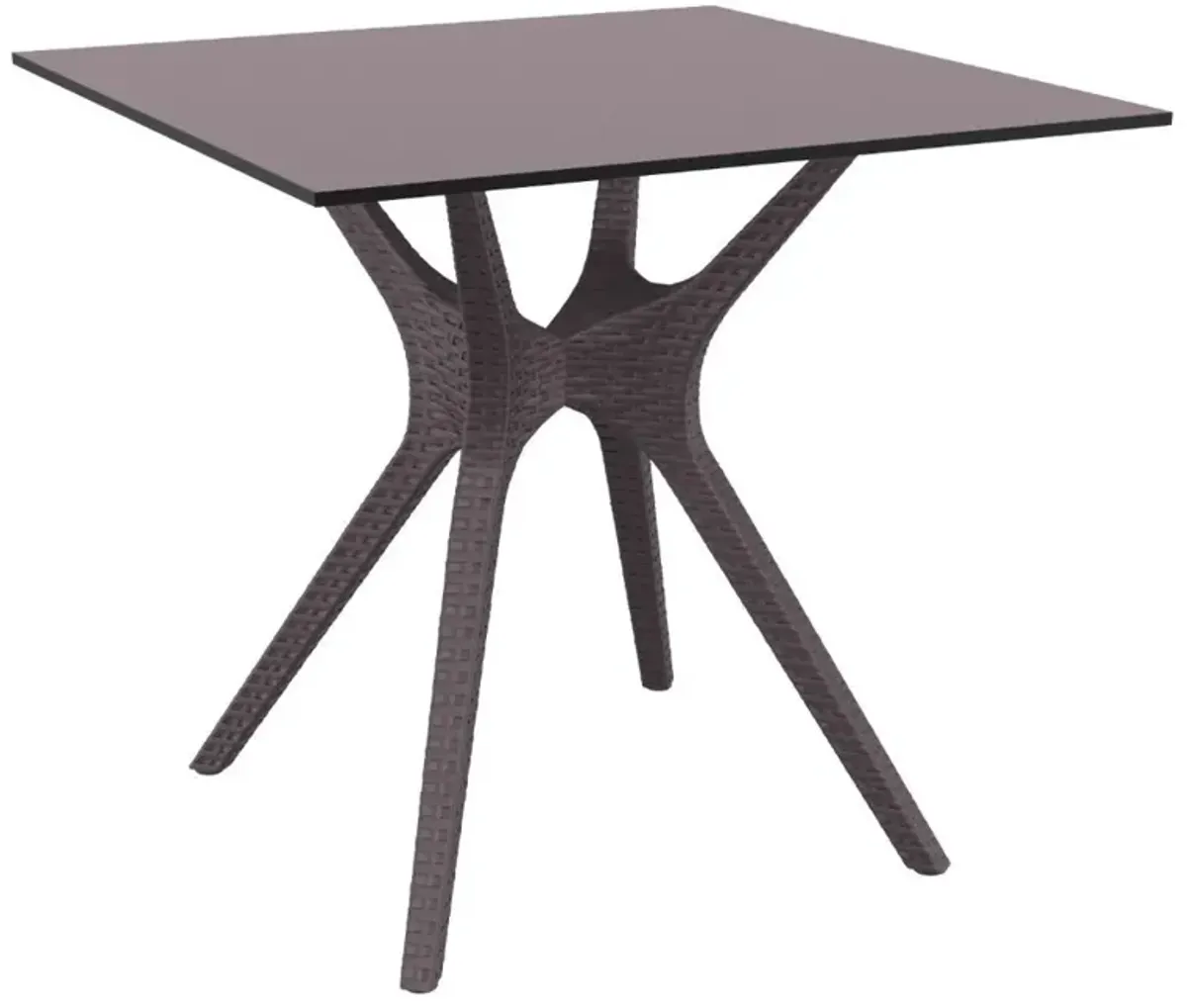 Compamia 31 Inch Ibiza Square Outdoor Dining Table Brown