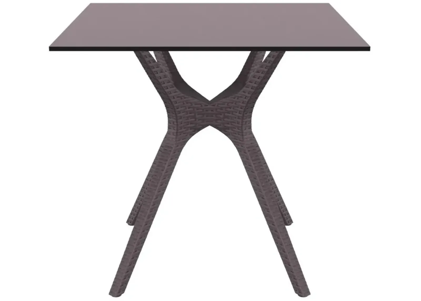 Compamia 31 Inch Ibiza Square Outdoor Dining Table Brown