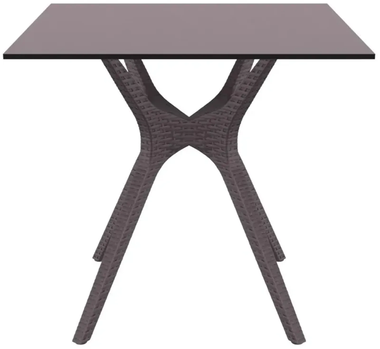 Compamia 31 Inch Ibiza Square Outdoor Dining Table Brown