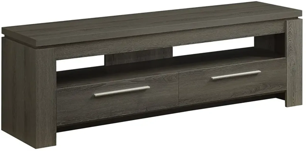 Coaster Elkton 2-Drawer Engineered Wood 59 Inch TV Stand Weathered Grey