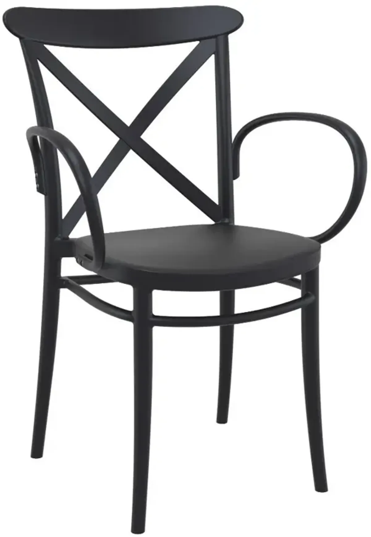 Compamia Cross XL Patio Dining Set with 4 Chairs Black