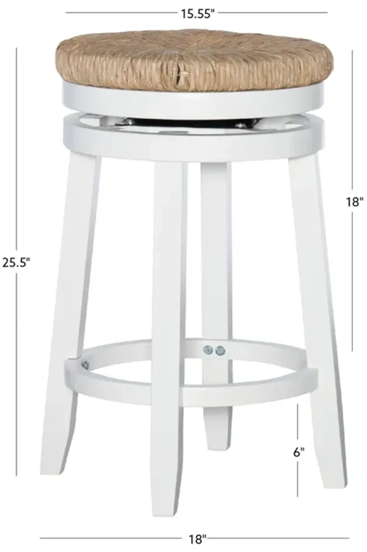 Powell Morgan Counter Stool White