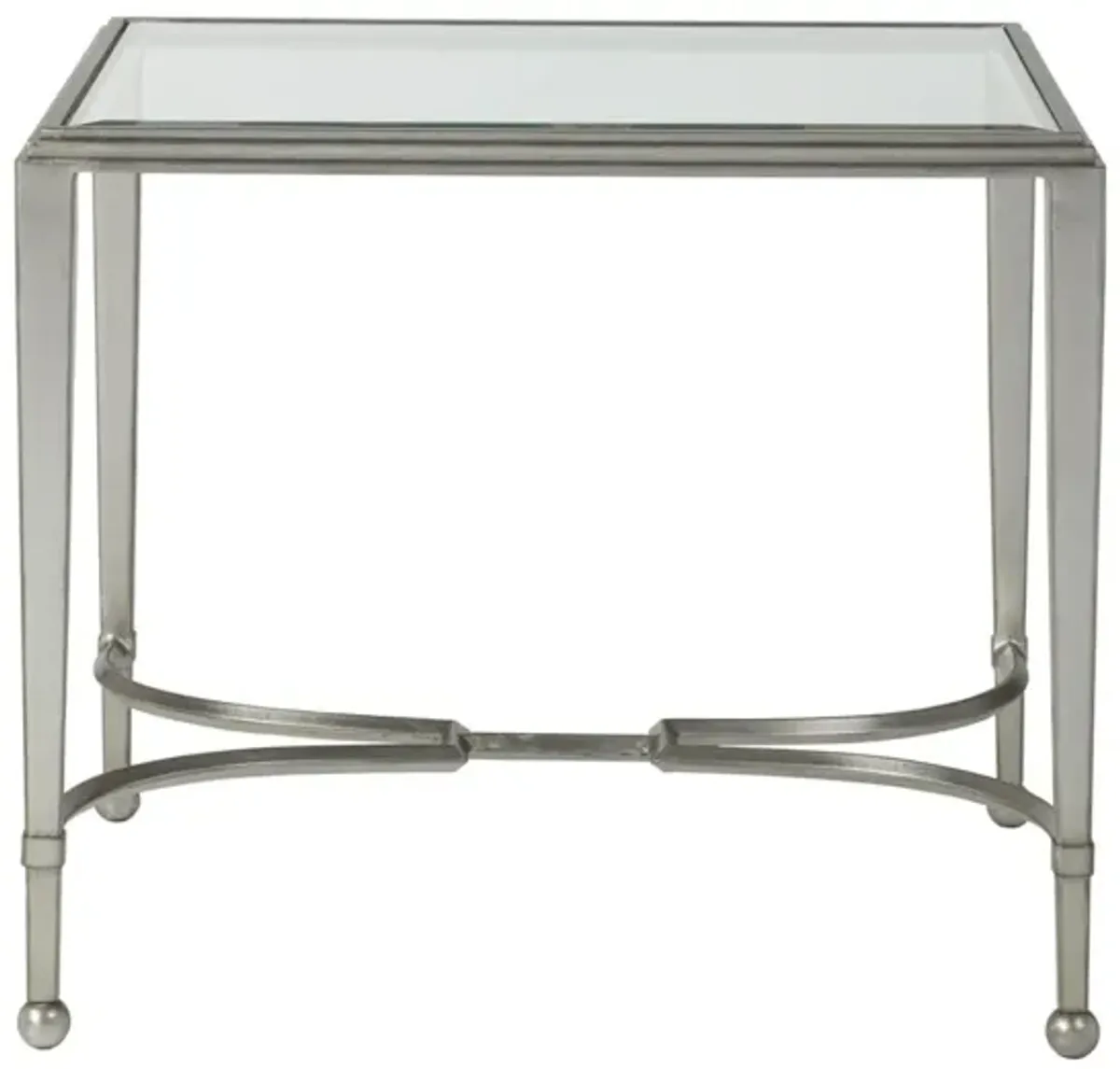 Artistica Home by Lexington Metal Designs Sangiovese 24 Inch Rectangular Metal End Table Silver Leaf