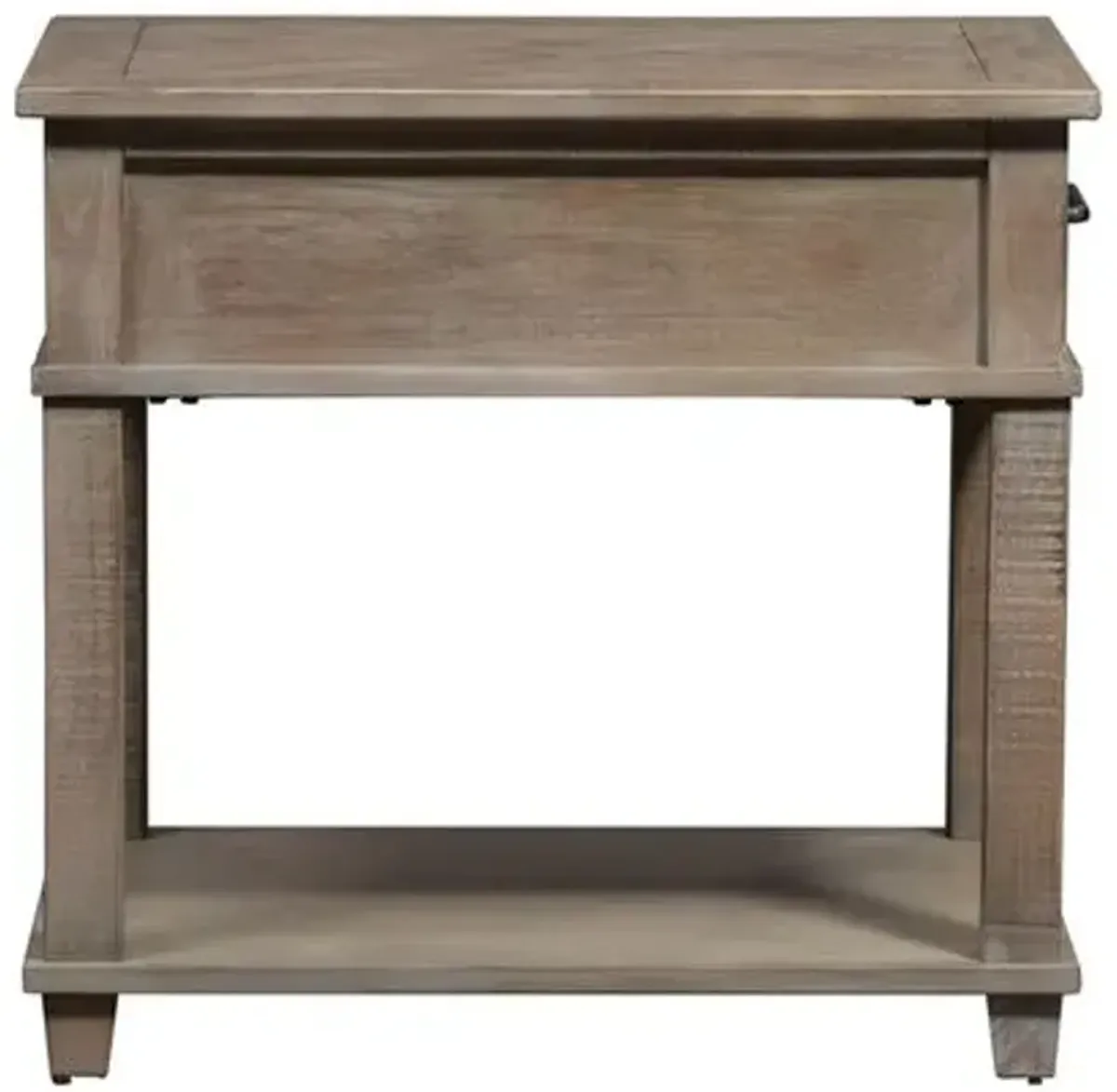 Liberty Furniture Parkland Falls Weathered Taupe Rectangular End Table