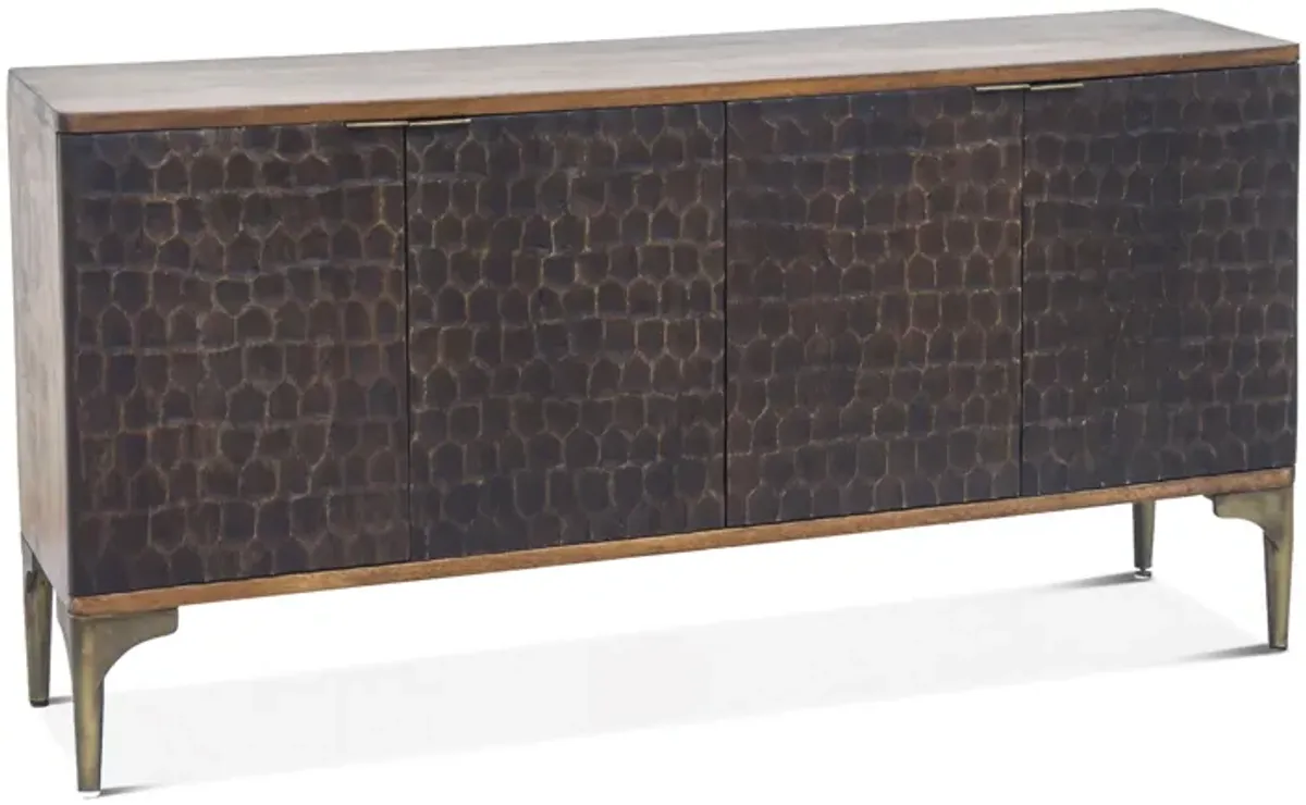 Home Trends Design Santa Cruz Two-Tone Mango Wood Sideboard