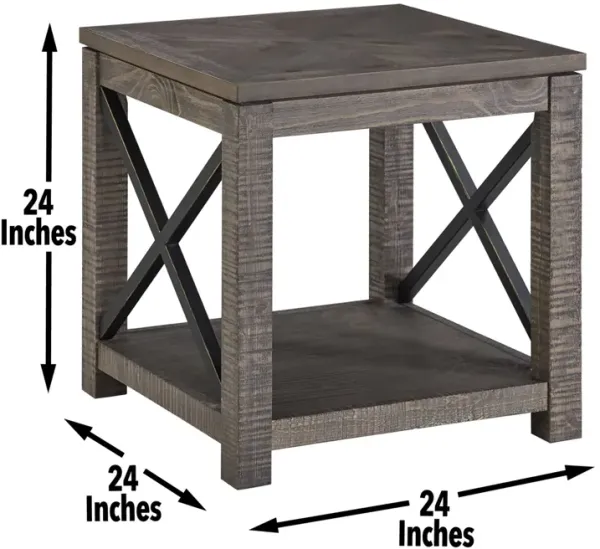 Steve Silver Dexter Square End Table In Driftwood