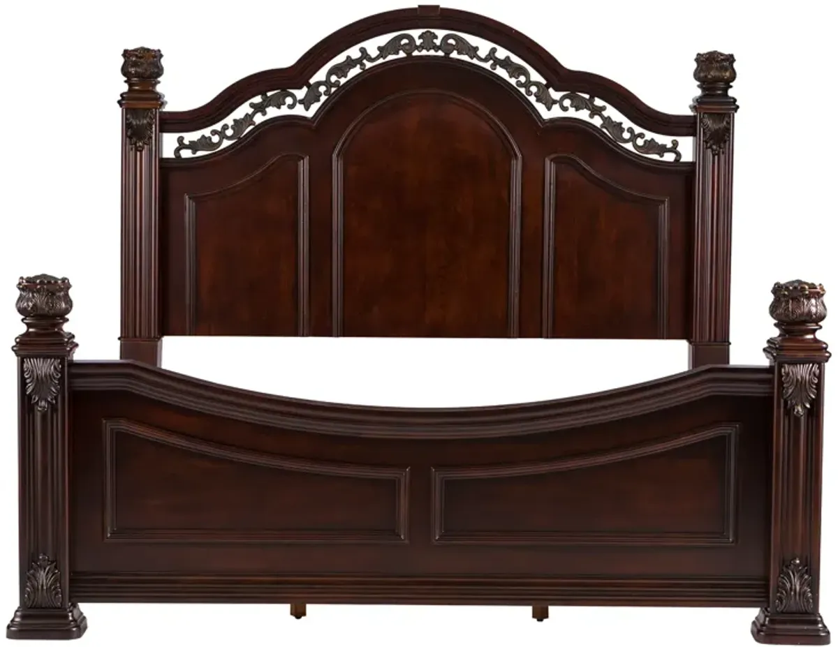 Liberty Furniture Messina Estates Cognac California King Poster Bed