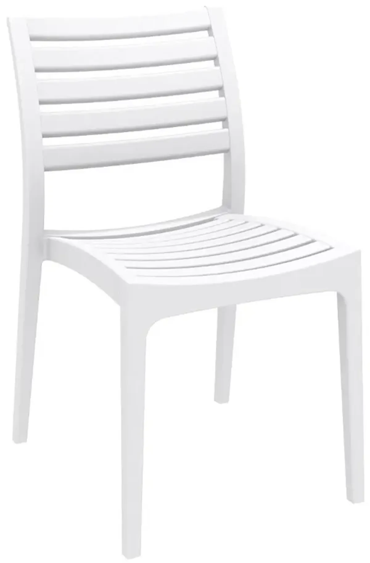 ARES RESIN SQUARE DINING SET WITH 4 CHAIRS WHITE