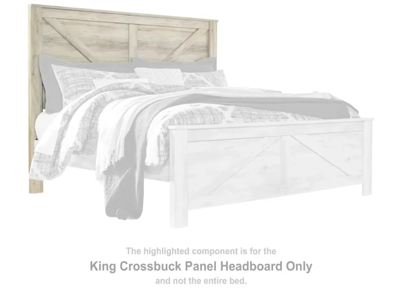 Ashley Bellaby Crossbuck Panel Whitewash King Headboard