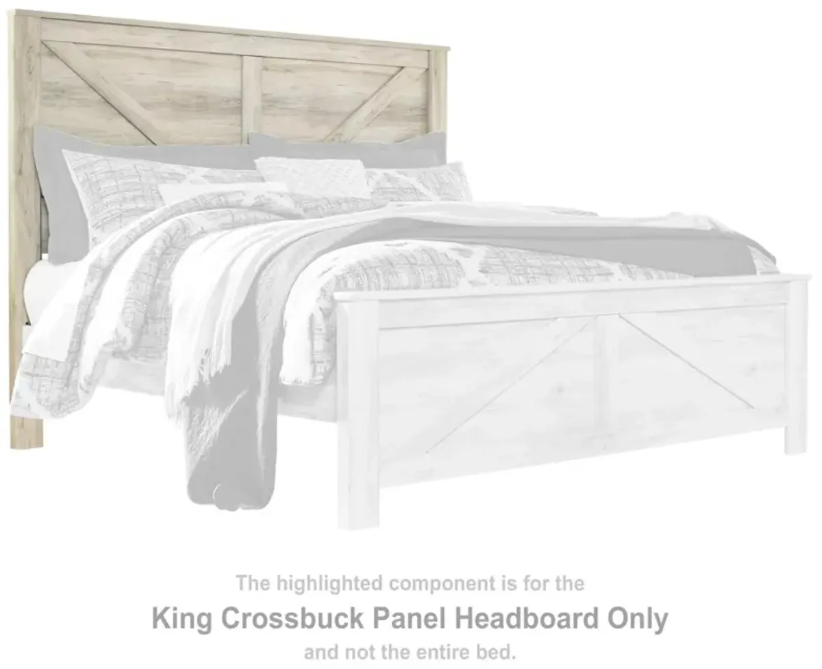 Ashley Bellaby Crossbuck Panel Whitewash King Headboard