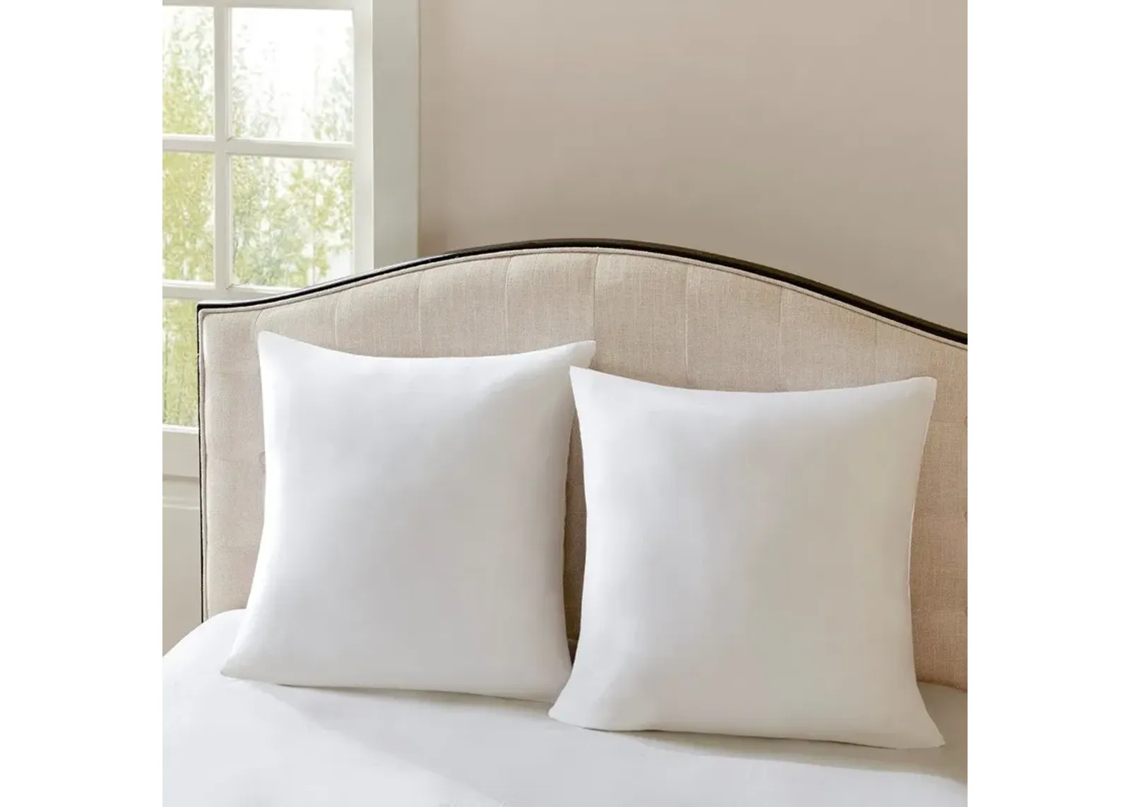 Olliix Madison Park Signature 26X26 Inch White Cotton Sateen Euro Pillow