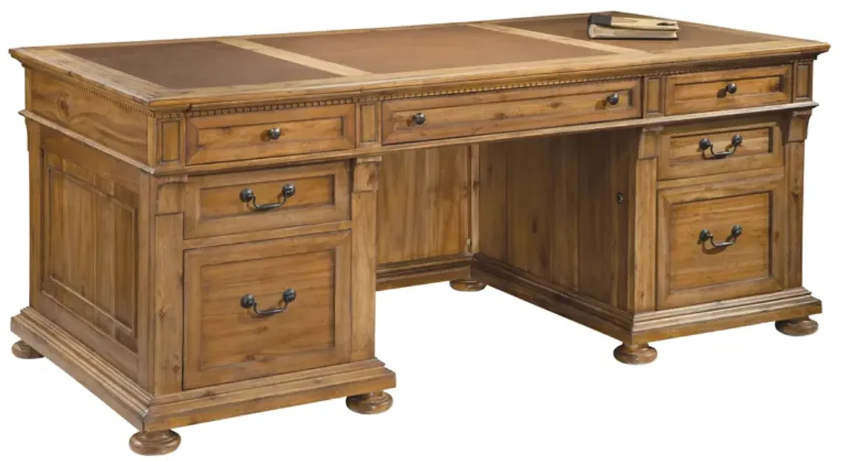 Hekman Executive Desk Natural Wellington