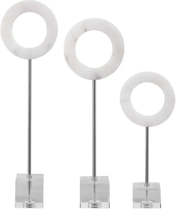 Uttermost Coin Toss 3-Piece Marble Rings